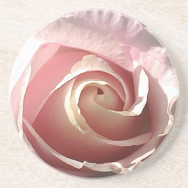 Pretty pink rose coaster (Front)