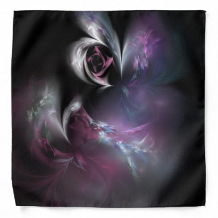Pretty Pink Rose Fractal Bandana