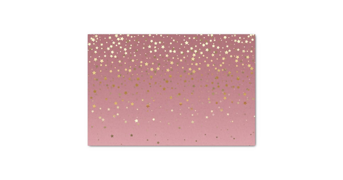 Pretty Pink Rose Gold Background And Glitter Stars Tissue ...