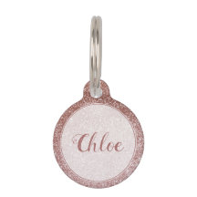 Pretty Pink Rose Gold Glitter Monogram
