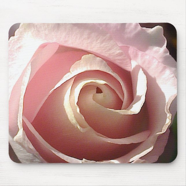 Pretty pink rose mouse pad (Front)