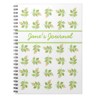 Pretty Pink Rosebud Spiral Notebook