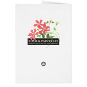 Pretty Pink Rosebuds Danish Greeting Birthday Card (Back)