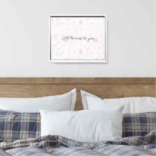 Pretty Pink Roses Floral Canvas Print