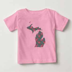 Pretty Pink Roses   Michigan T-Shirt   Michigan