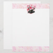 Pretty Pink Roses on Rosy Background (Front/Back)