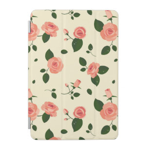 Pretty Pink Roses Pastel Pink Pattern iPad Mini Cover