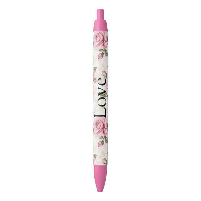 Pretty Pink Roses Pen (Front Vertical)