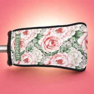 Pretty Pink Roses Personalized Golf Head Cover