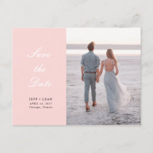 Pretty Pink Save The Date Postcard