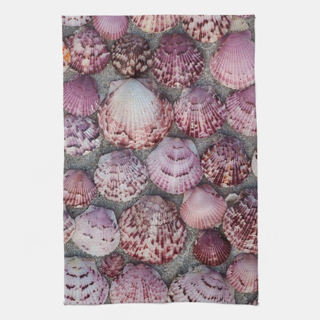Pretty Pink Scallop Kitchen Towel (Vertical)
