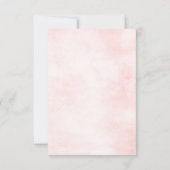 Pretty Pink Shades of Blush Geometric Wedding Thank You Card (Back)