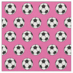 Pretty Pink Soccer Ball Fabric