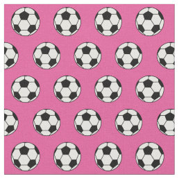 Pretty Pink Soccer Ball Fabric