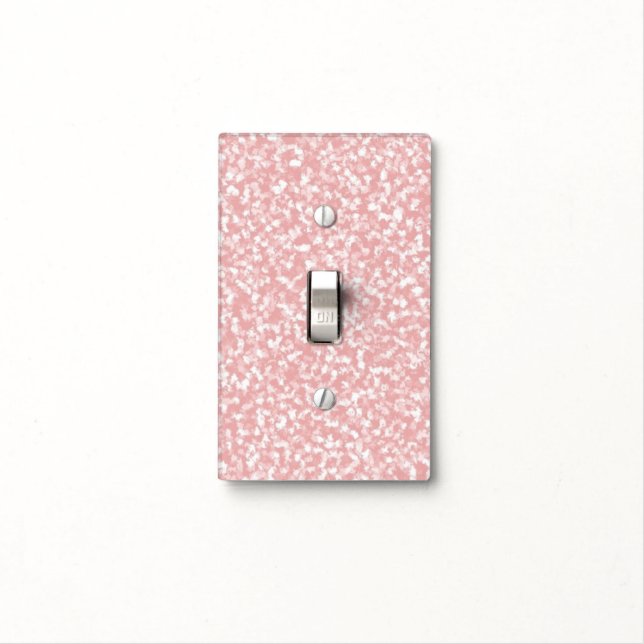 Pretty Pink Speckled Light Switch Cover (In Situ)