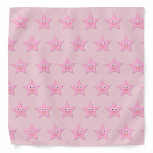 Pretty Pink Star Bandana