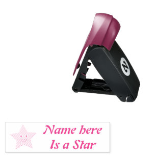 Pretty Pink Star Custom Ink Stamp