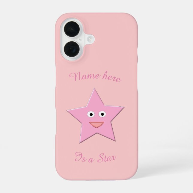 Pretty Pink Star Custom Iphone Case (Back)