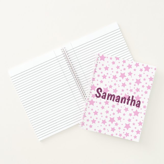 Pretty Pink Star Design Notebook (Inside)