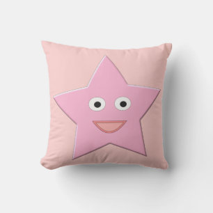 Pretty Pink Star Outdoor Pillow