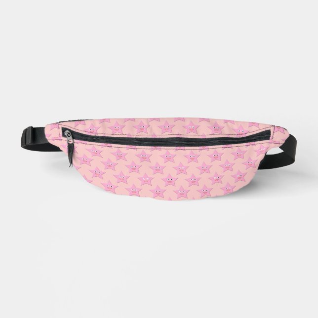 Pretty Pink Star Patterned Fanny Pack (Front)