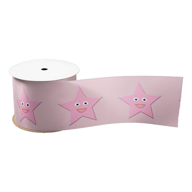 Pretty Pink Star Ribbon (Spool)