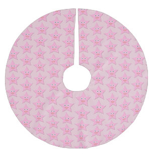 Pretty Pink Star Tree Skirt