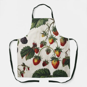 Pretty Pink Strawberry Print, Retro Strawberry Apron