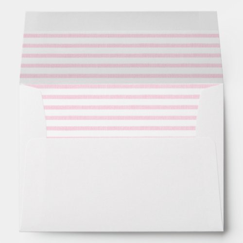 Pretty Pink Stripes Ginger Jar Girl Baby Shower Envelope