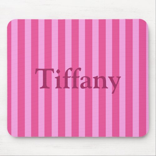 Pretty Pink Stripes Mouse Pad