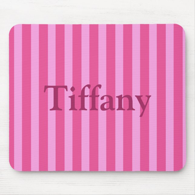 Pretty Pink Stripes Mouse Pad (Front)
