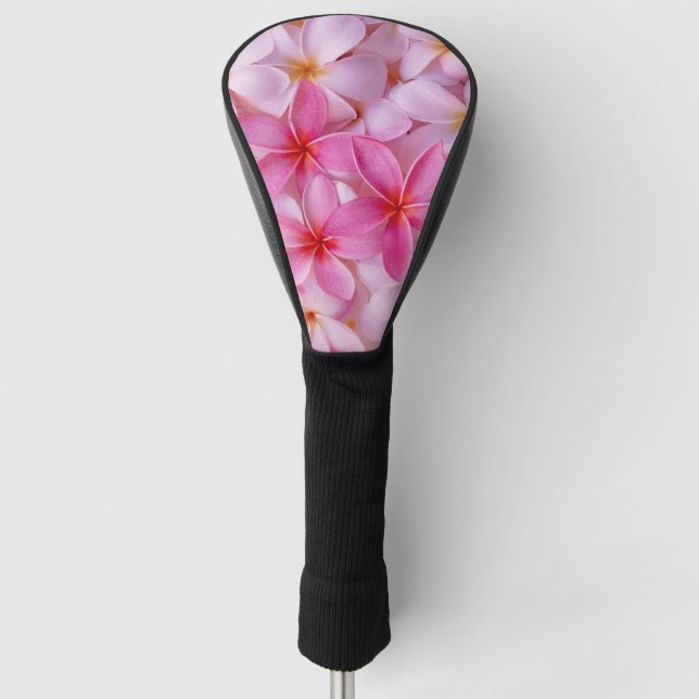 Pretty Pink Summer Flowers  Golf Head Cover (Front)