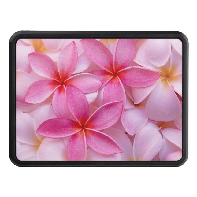 Pretty Pink Summer Flowers  Hitch Cover (Front)