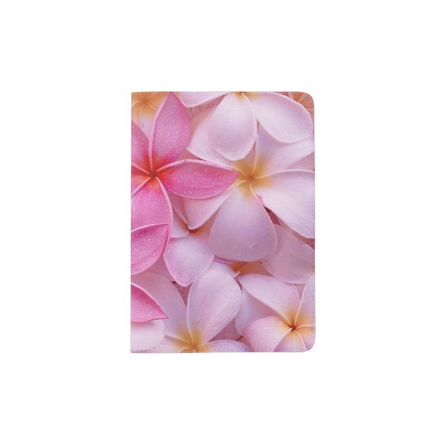 Pretty Pink Summer Flowers  Passport Holder (Front)