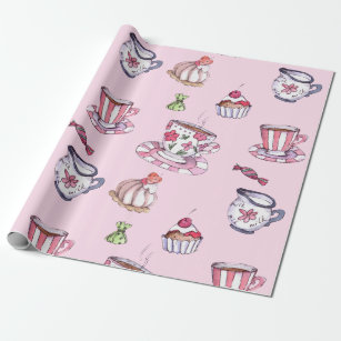 Teacup Wrapping Paper Zazzle 100 Satisfaction Guaranteed
