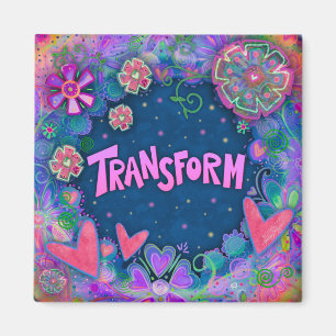Pretty Pink Transform Fun Floral Inspirivity Magnet