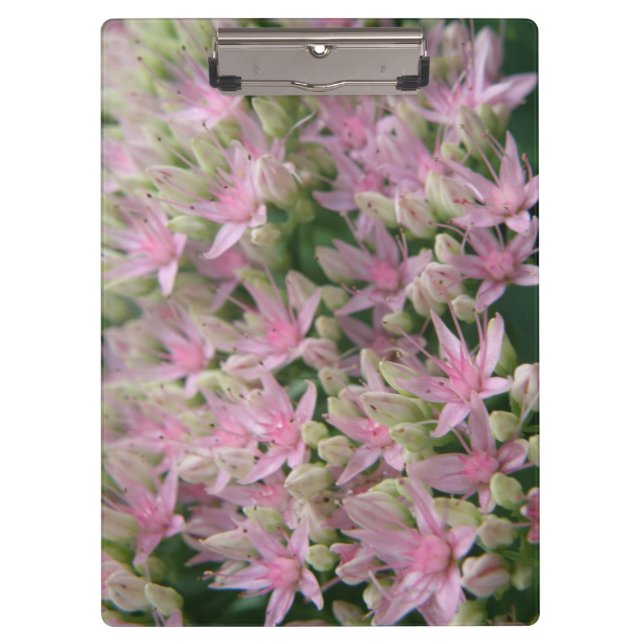 Pretty Pink Tropical Flowers Clipboard (Front)