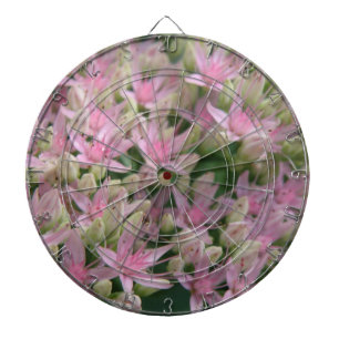 Pretty Pink Tropical Flowers Dart Board