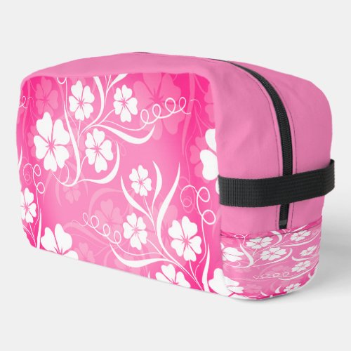Pretty Pink Tropical Hibiscus Flowers Dopp Kit