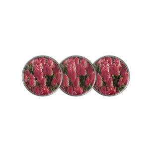 Pretty Pink Tulips Golf Ball Marker