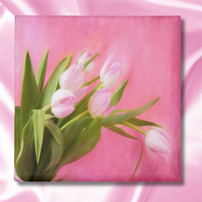 Pretty Pink Tulips Magnet (Creator Uploaded)