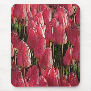 Pretty Pink Tulips Mouse Pad