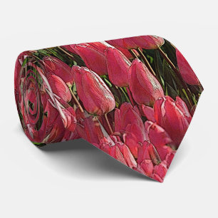 Pretty Pink Tulips Neck Tie