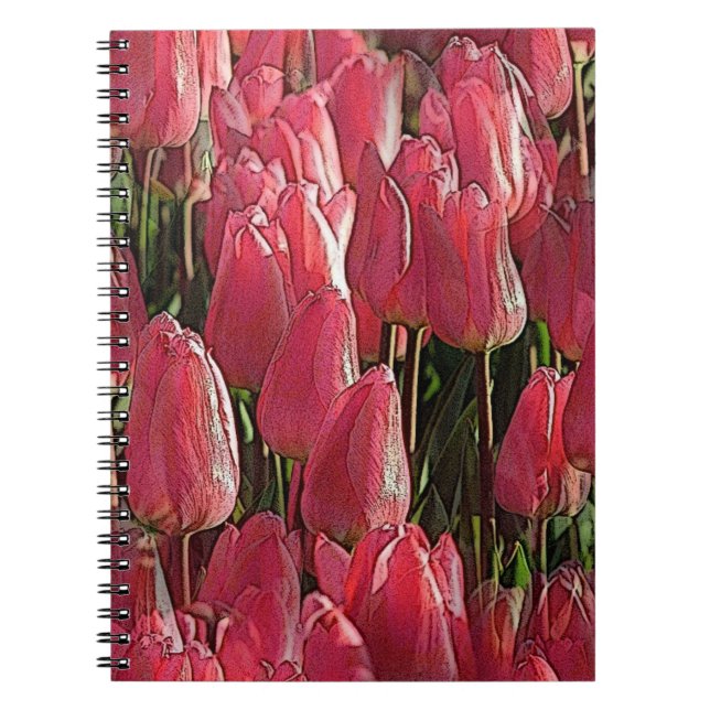 Pretty Pink Tulips Notebook (Front)