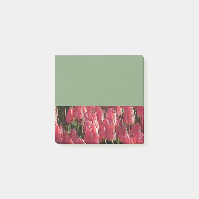 Pretty Pink Tulips Post-it Notes (Front)