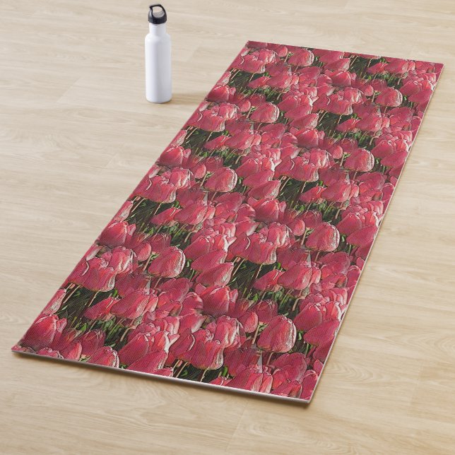 Pretty Pink Tulips Yoga Mat (In Situ)