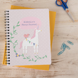 Pretty Pink Unicorn Girl&#39;s Write &amp; Draw Story Notebook