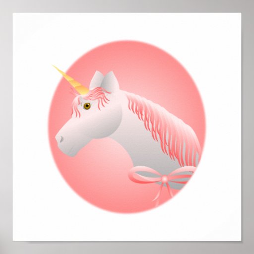 Pretty Pink Unicorn Poster | Zazzle