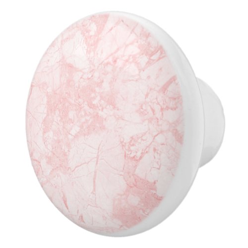 Pretty Pink Veined Marble Ceramic Knob