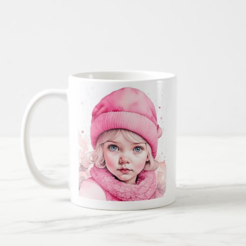Pretty Pink Vintage Girl and Quote Coffee Mug